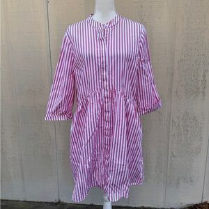 johnnie-O Pink and White Striped Tunic